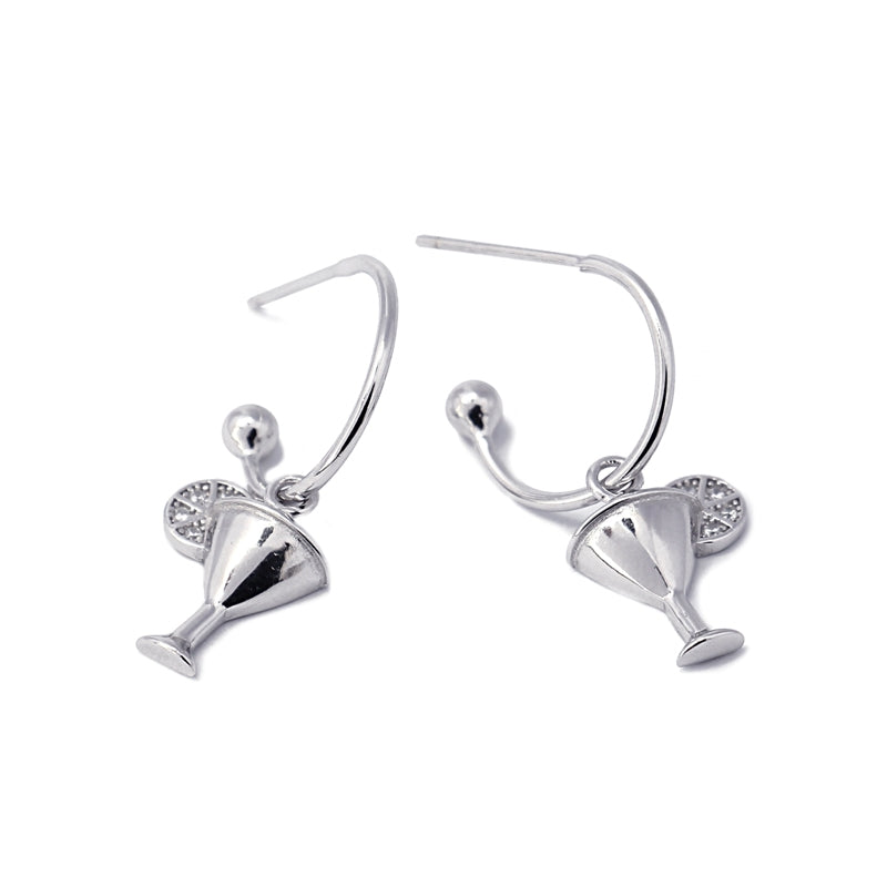 Aretes plata cóctel PE388 - Anartxy