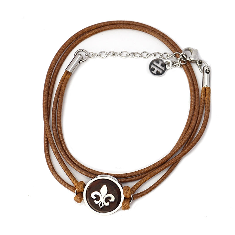 Pulsera doble vuelta flor de lis H200 - Anartxy