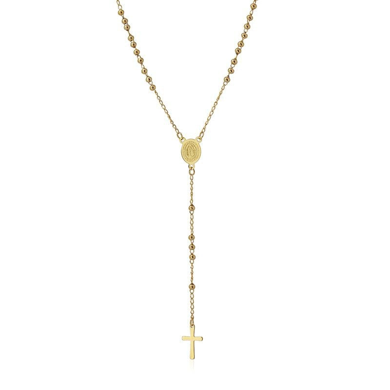 Collar rosario dorado