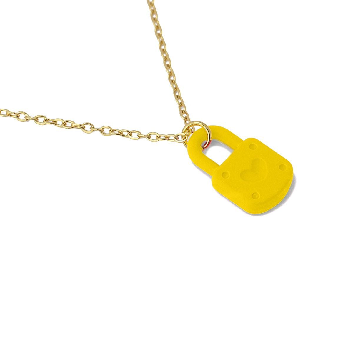 anartxy collar acero dorado candado amarillo