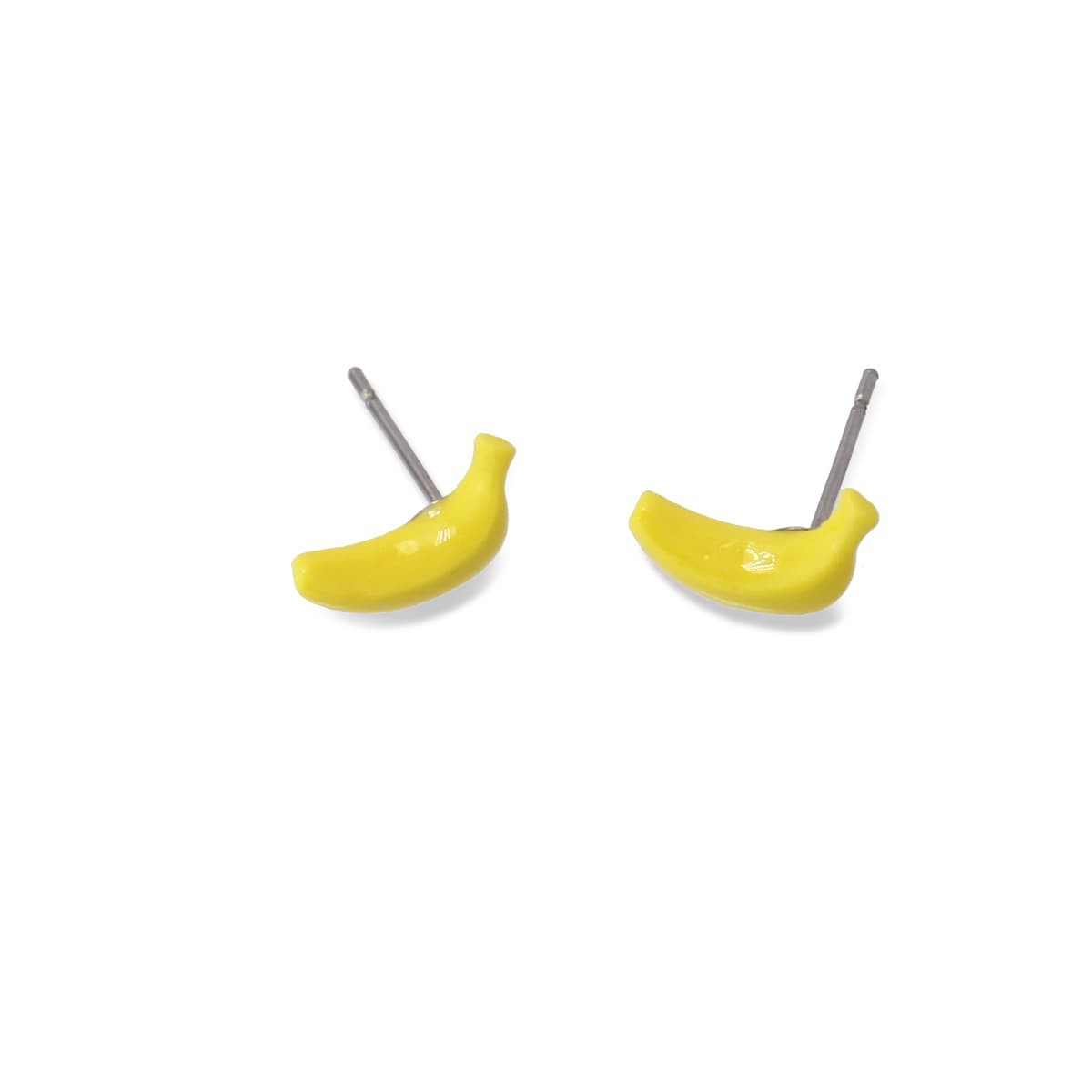 pendientes pequeños acero cerámica fruta anartxy banana