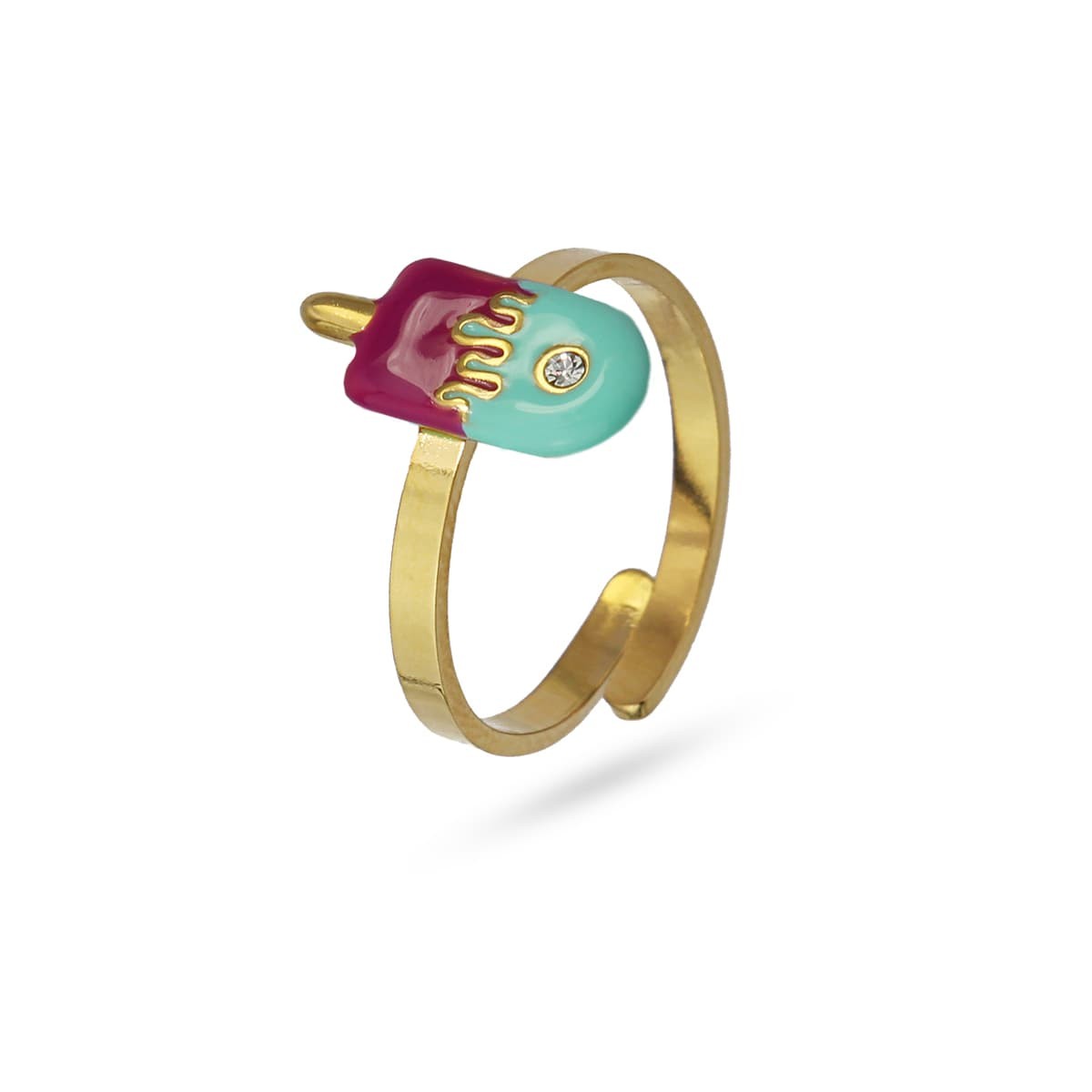 Anillo polo helado  granate