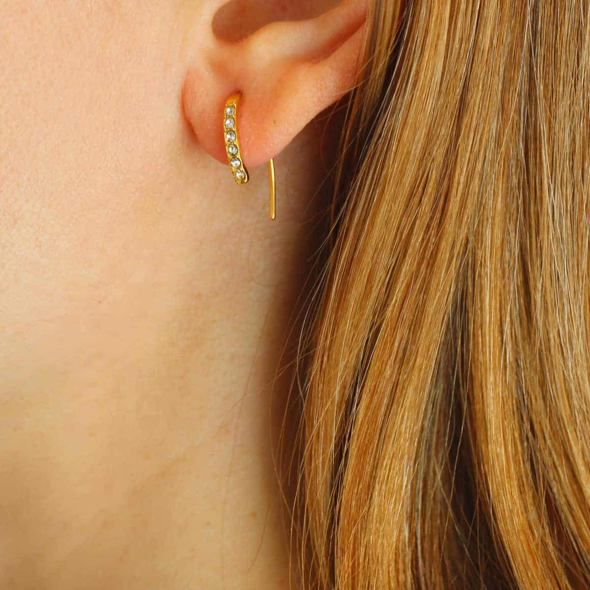 Pendientes circonitas CPE210 dorado anartxy plateado