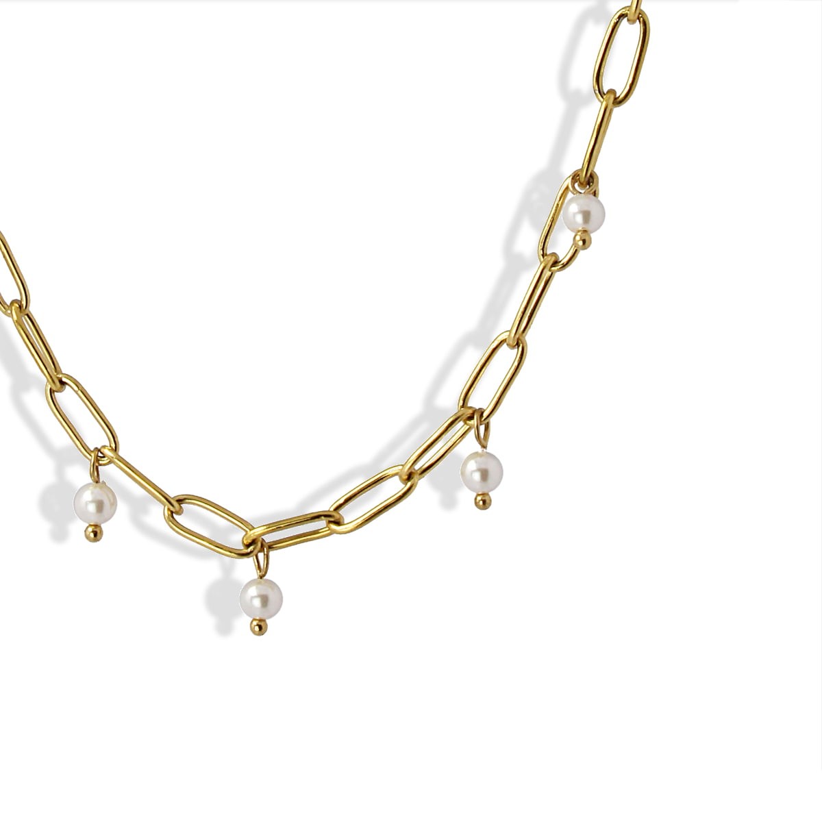 Collar perlas BCO482 dorado