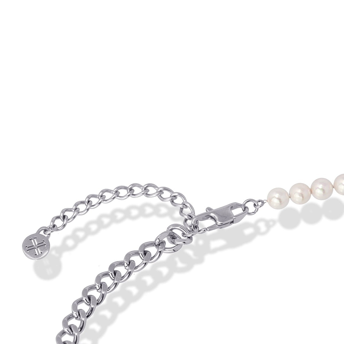 Collar perlas BCO481 anartxy plateado 1