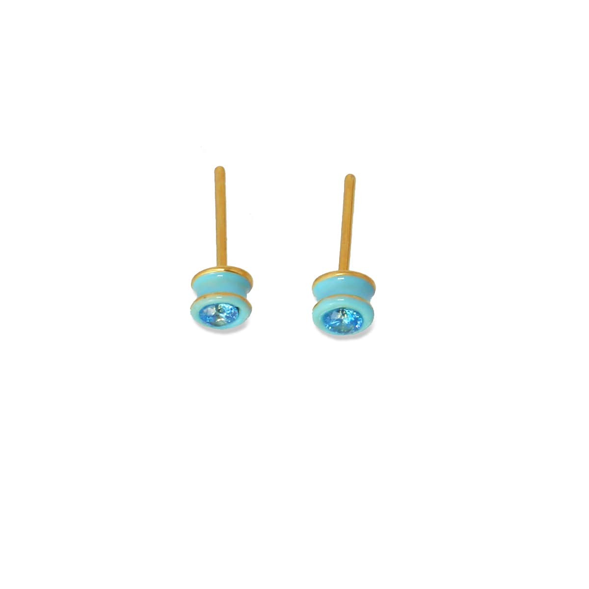 Enamel and zircon earrings CPE189