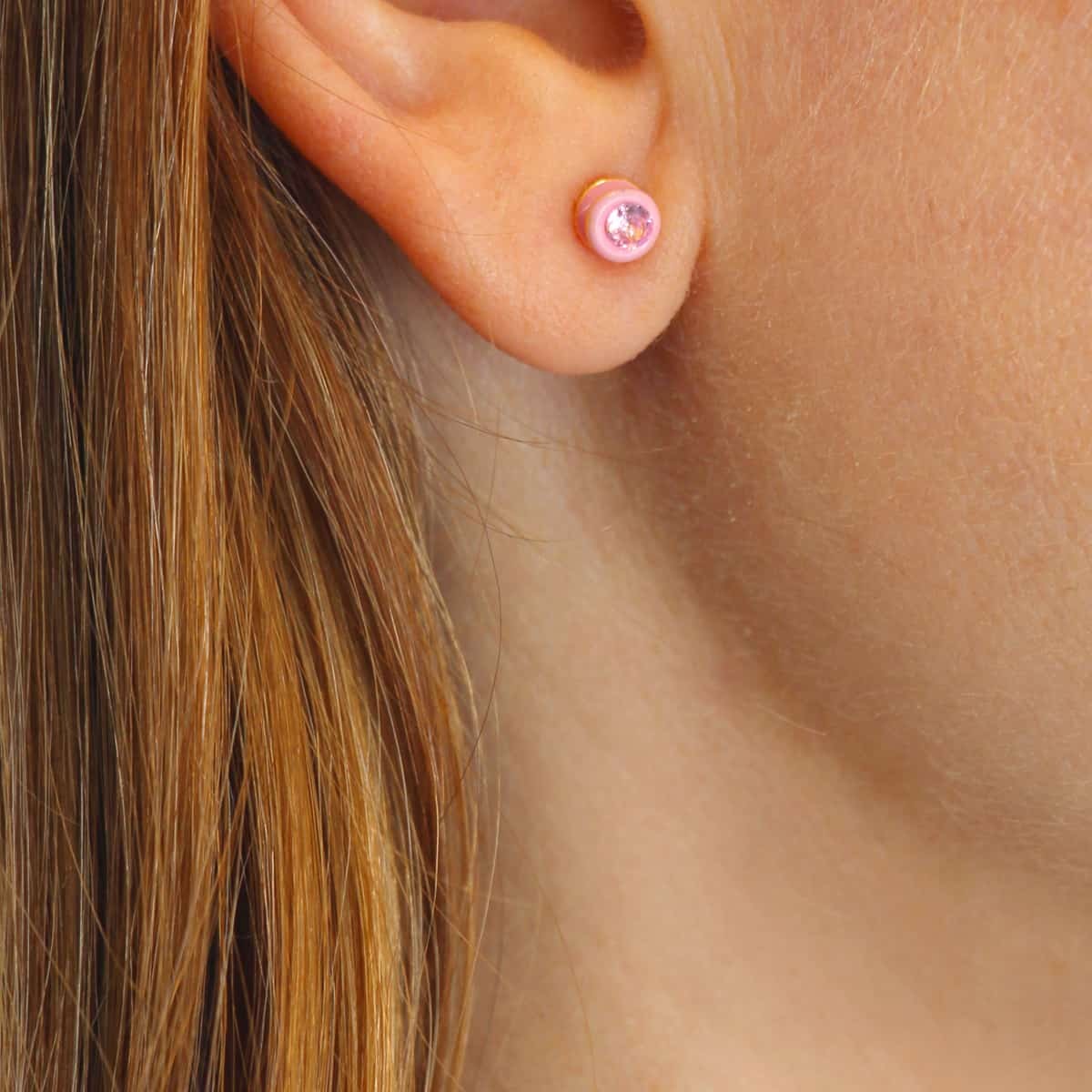 Pendientes esmalte y circonita CPE189rs