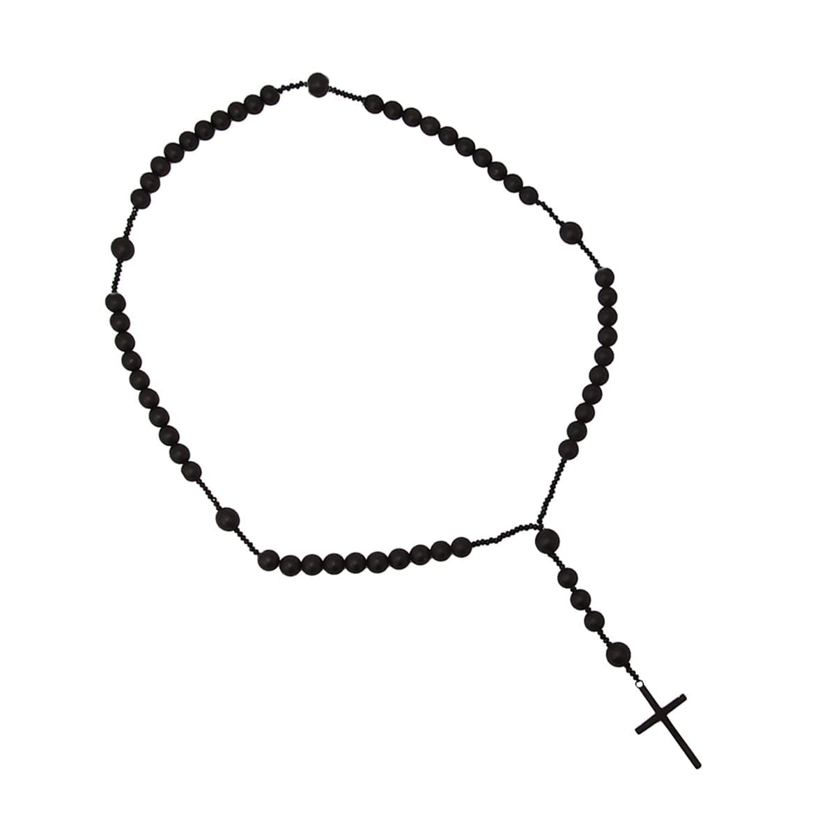 Collar rosario BCO491 negro