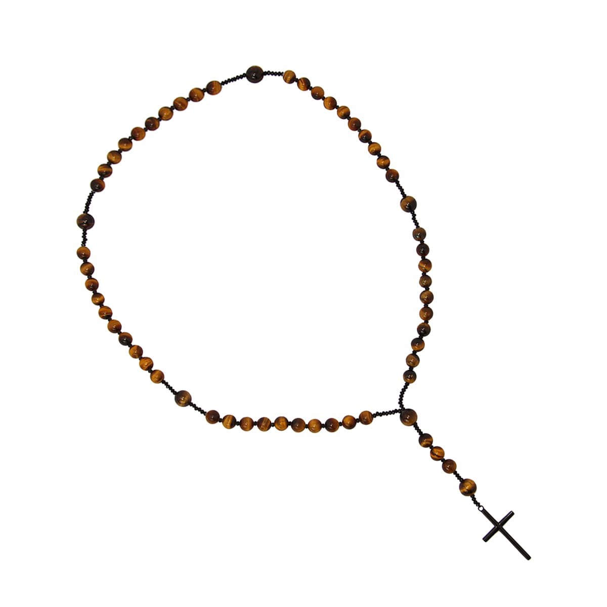 Collar rosario BCO491 marrón