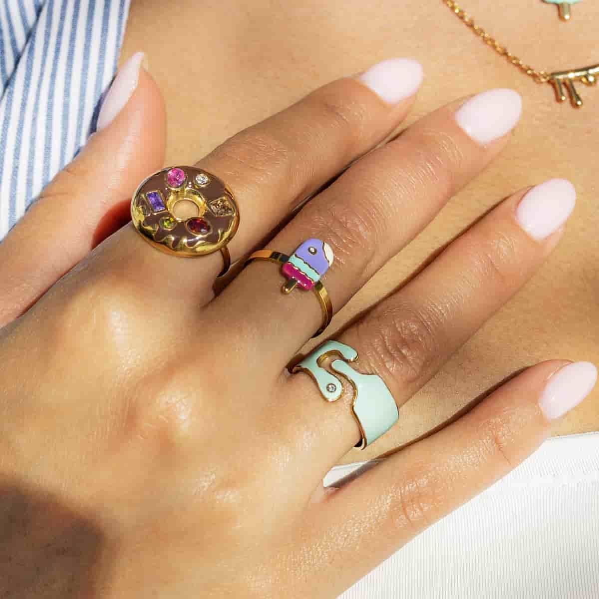 Anillo polo helado AAN853 morado