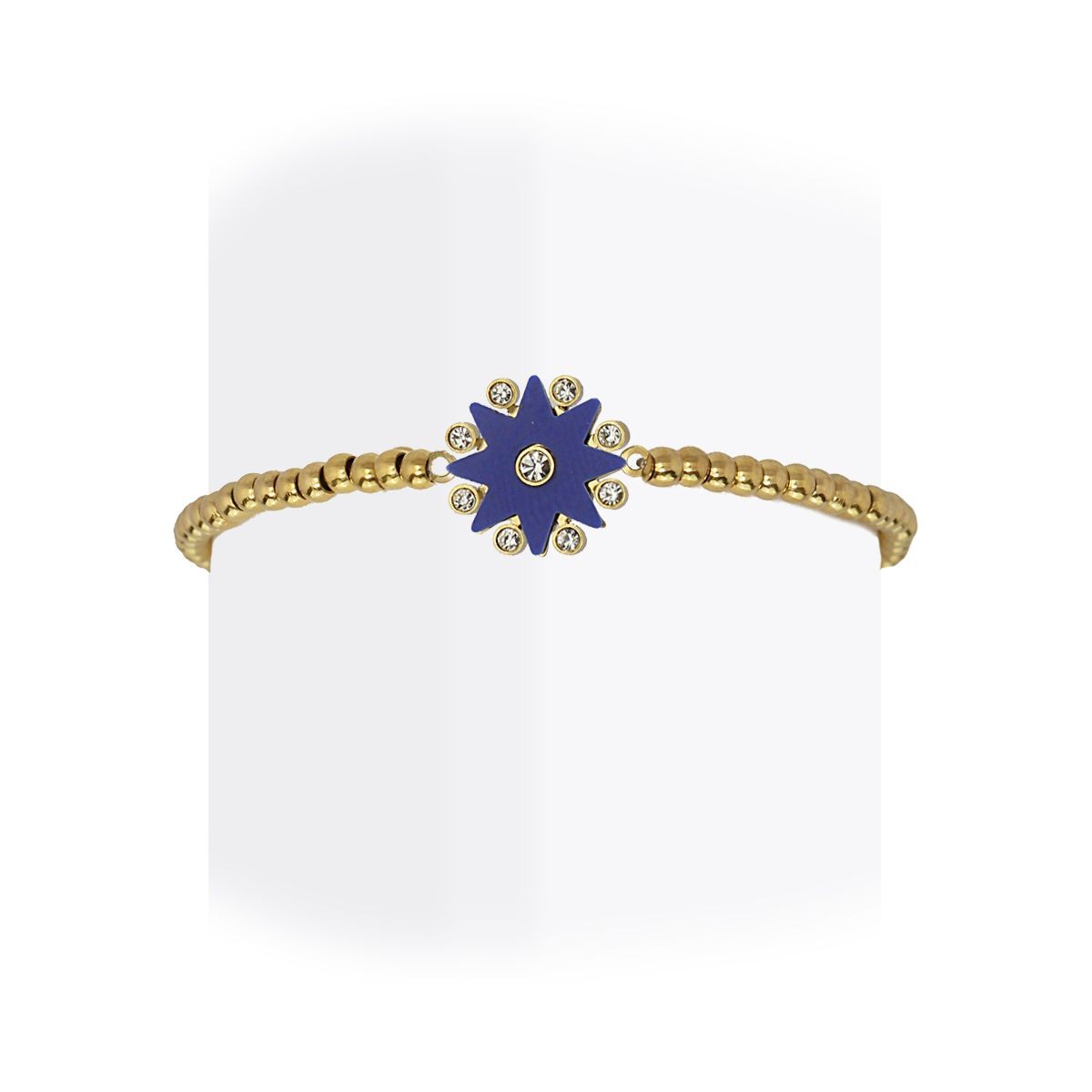 Pulsera estrella piedra bolitas