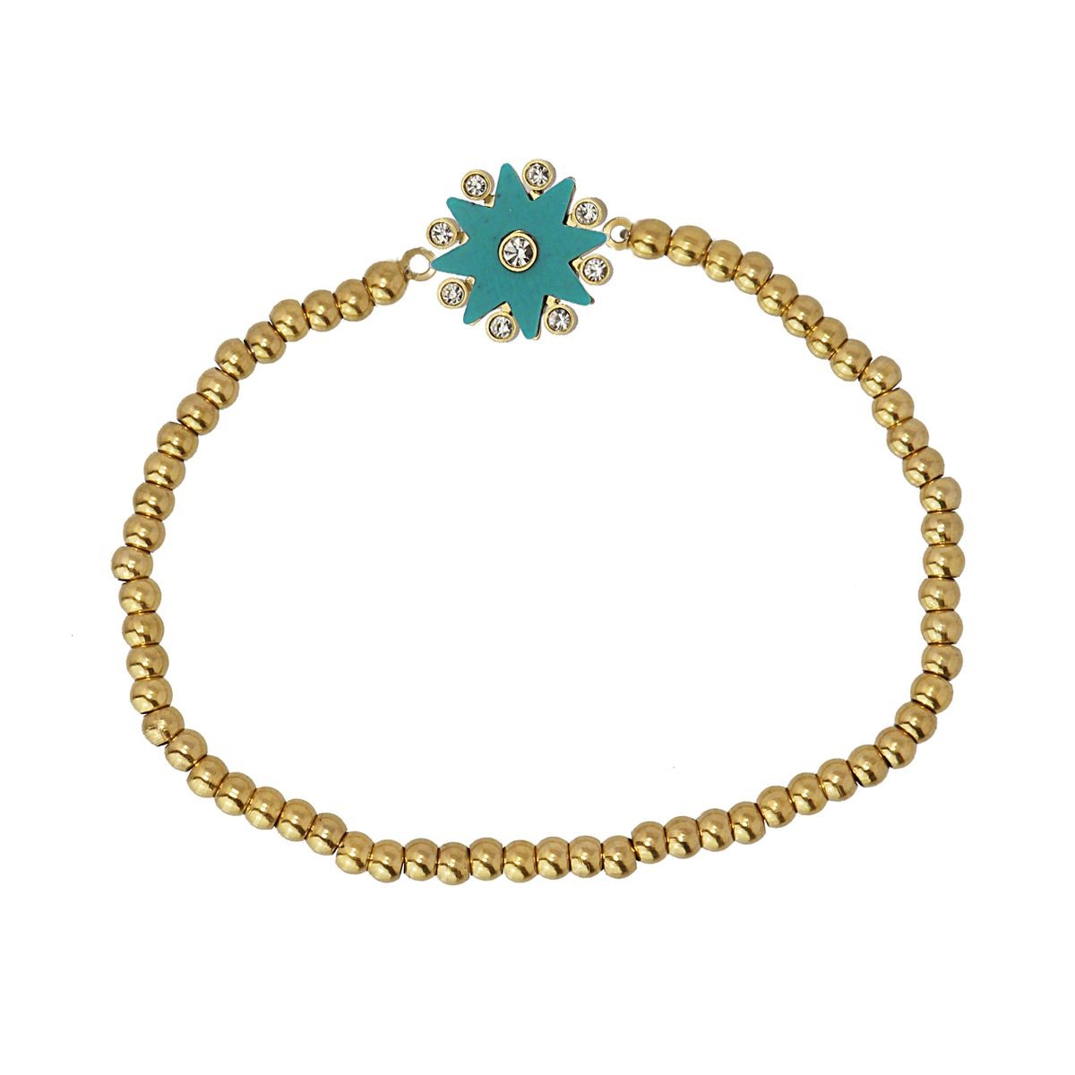 Pulsera estrella piedra acero