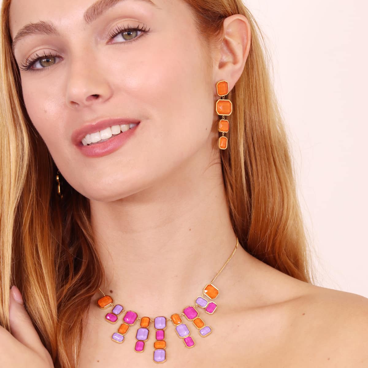 Pixels Solar Long Earrings