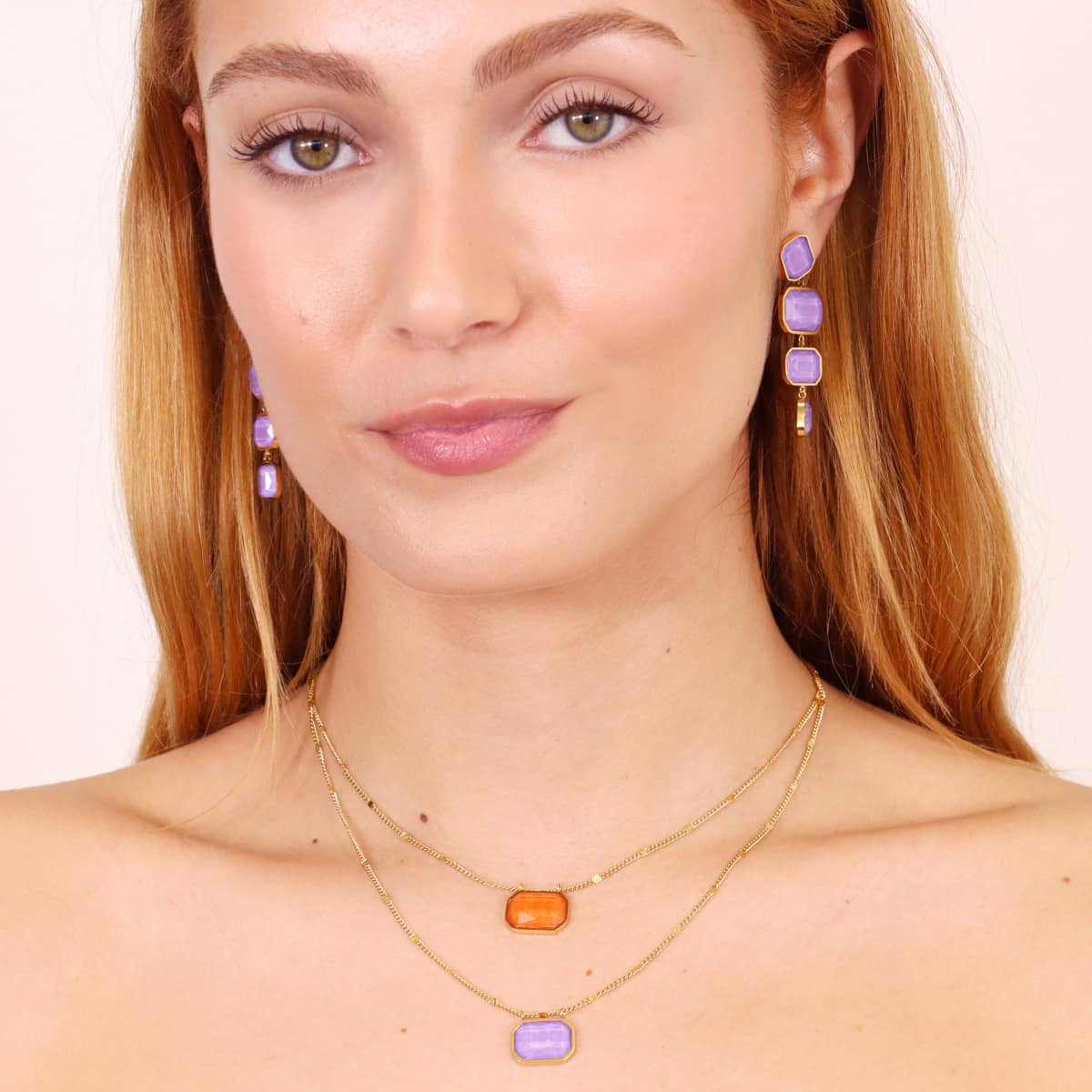 Pixels Solar Long Earrings