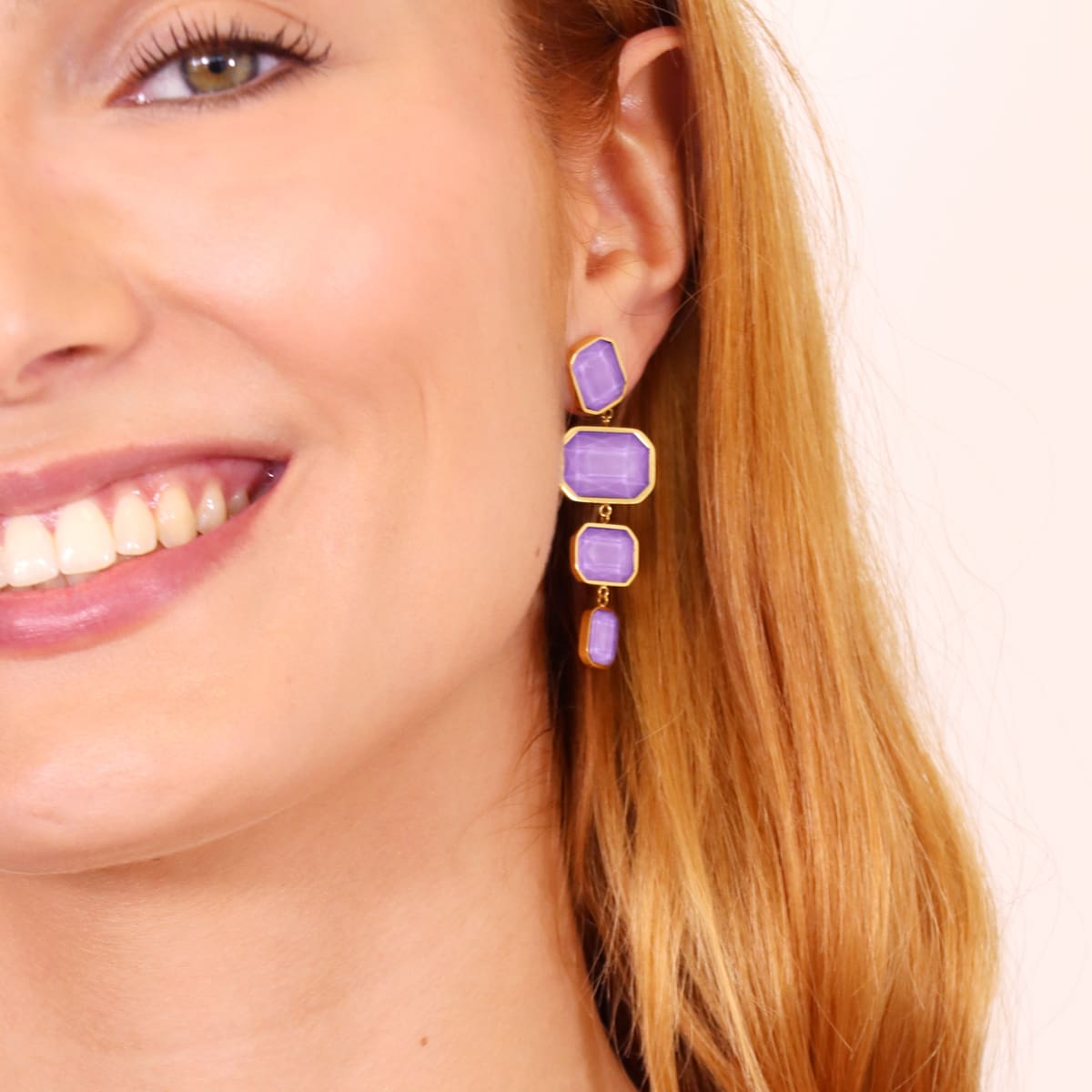 Pixels Solar Long Earrings