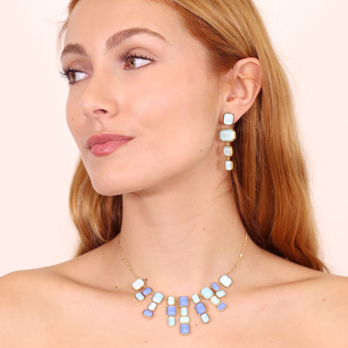 Pixels Solar Long Earrings